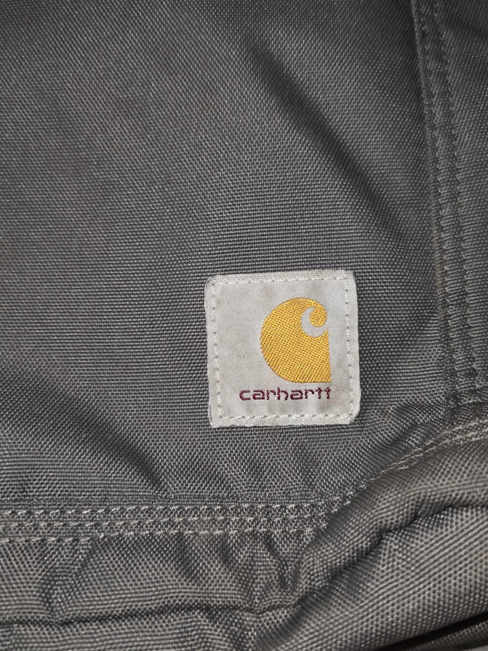 Carhartt Gray Sling Bag with Yellow Patch Logo